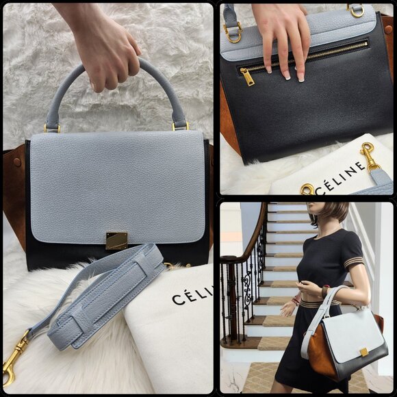 Celine Tri-Color Combi Trapeze Bag - Picture 4 of 17